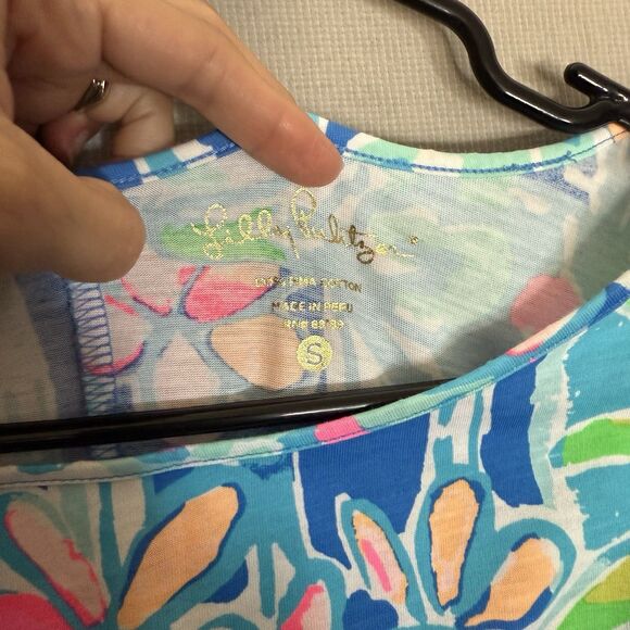 Lilly Pulitzer Marlowe Dress Small Pop Up Jungle Hoppin Lapis Blue Ltd Ed Print - Picture 3 of 6